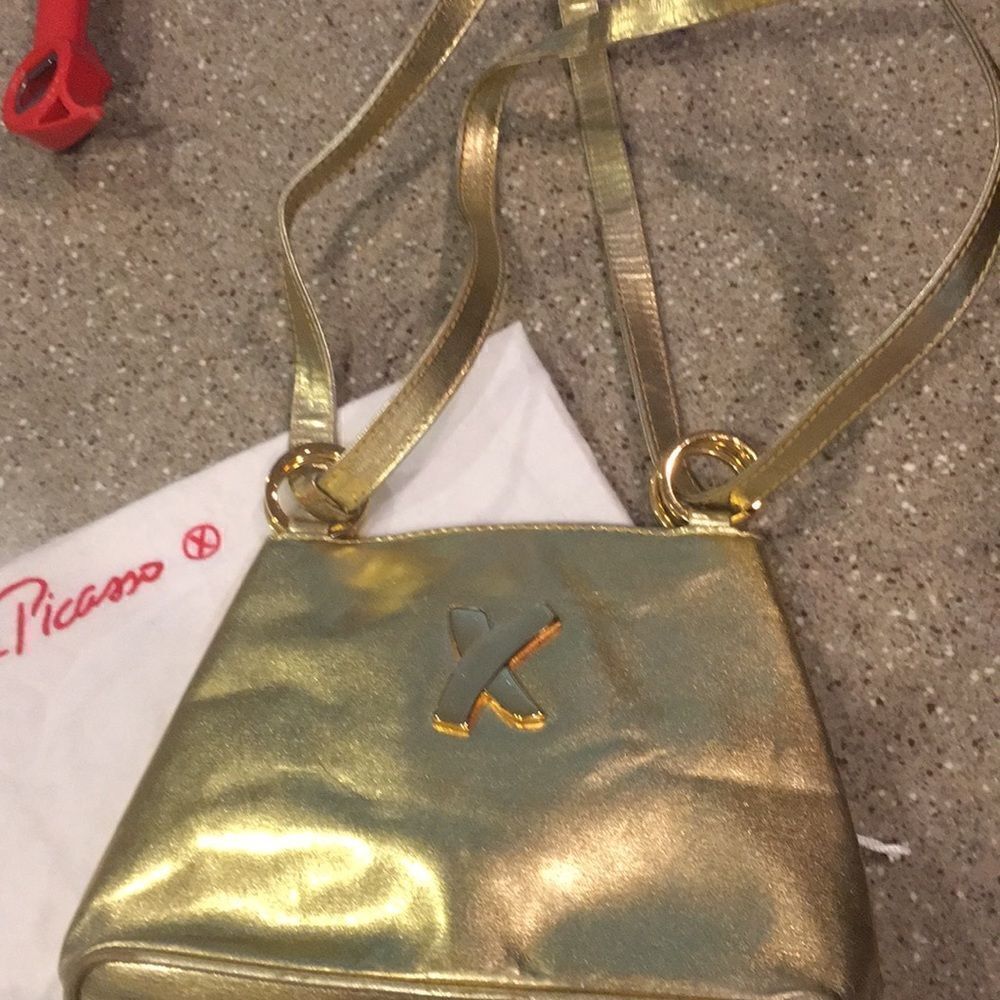 Plains  Picasso gold purse cross body